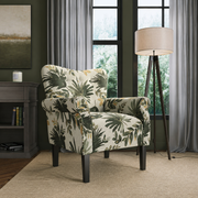 Tessmar Kvivik Tufted Armchair in a restyled supplier room | Pipeline B room-shell edit 1