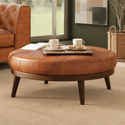 Tessmar Lambareidi Leather Ottoman