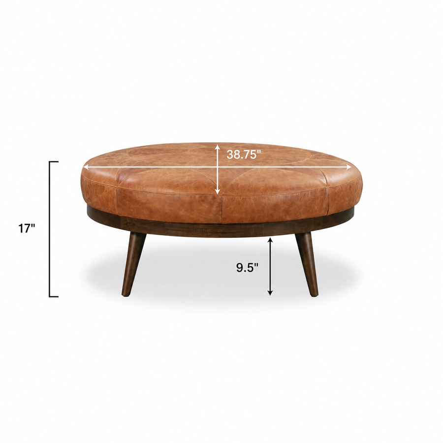 Tessmar Lambareidi Leather Ottoman | untouched supplier studio 1