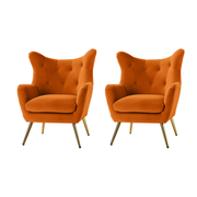 Tessmar Lambi Tufted Velvet Wingback Chair | untouched supplier studio 1