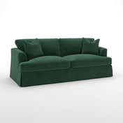 Tessmar Lucia sofa in Bella Hunter performance velvet on white studio background