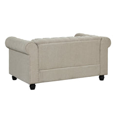 Angle | Three-quarter view of the Tessmar Maun Chesterfield Loveseat