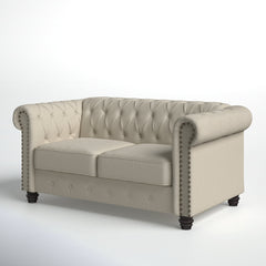 Angle | Three-quarter view of the Tessmar Maun Chesterfield Loveseat