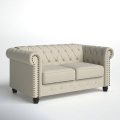 Angle | Three-quarter view of the Tessmar Maun Chesterfield Loveseat