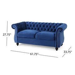 Angle | Three-quarter view of the Tessmar Molat Rolled Arm Loveseat