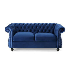 Front | Straight-on view of the Tessmar Molat Rolled Arm Loveseat