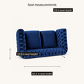 Dimensions | Seat measurement diagram showing 42.3 inch seat width, 22 inch seat depth, and 19.5 inch seat height
