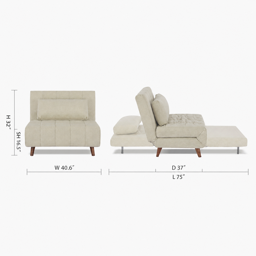 Tessmar Morskranes Pillow Back Convertible Chair | untouched supplier studio 2