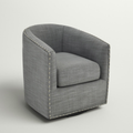 Tessmar Nordradalur Nailhead Swivel Barrel Chair | untouched supplier studio 2