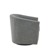 Tessmar Nordradalur Nailhead Swivel Barrel Chair | untouched supplier studio 3
