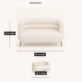 Dimensions | dimension diagram showing 50 inch width, 30 inch height, and 28 inch overall depth