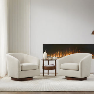 Tessmar Rituvik Swivel Barrel Chair Set