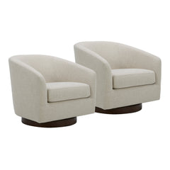 Angle | Three-quarter view of the Tessmar Rituvik Swivel Barrel Chair Set