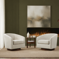 Tessmar Rituvik Swivel Barrel Chair Set in a restyled supplier room | Pipeline B room-shell edit 1