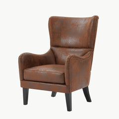 Angle | Three-quarter view of the Tessmar Runavik Upholstered Wingback Chair