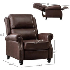 Angle | Three-quarter view of the Tessmar Saltangara Push Back Recliner Set
