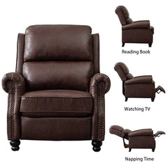Front | Straight-on view of the Tessmar Saltangara Push Back Recliner Set