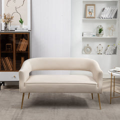 Front | Straight-on view of the Tessmar Scedro Velvet Flared Loveseat