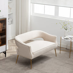 Angle | Three-quarter view of the Tessmar Scedro Velvet Flared Loveseat