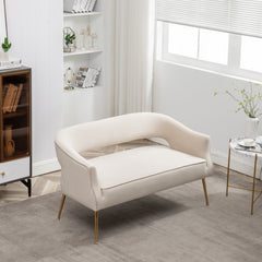 Angle | Three-quarter view of the Tessmar Scedro Velvet Flared Loveseat