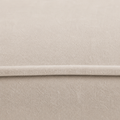 Velvet close-up | Beige velvet upholstery and piped bench-cushion edge