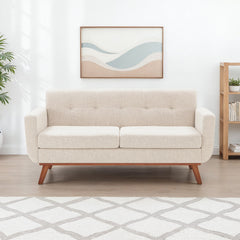 Room | The Tessmar Sestrunj Linen Square Arm Loveseat in a styled room