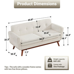 Angle | Three-quarter view of the Tessmar Sestrunj Linen Square Arm Loveseat