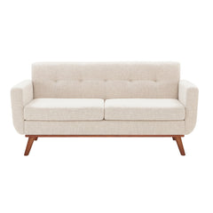 Front | Straight-on view of the Tessmar Sestrunj Linen Square Arm Loveseat