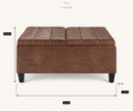 Dimensions | front plate with drawn 36 inch width, 36 inch depth, and 16.5 inch overall height
