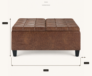 Dimensions | front plate with drawn 36 inch width, 36 inch depth, and 16.5 inch overall height
