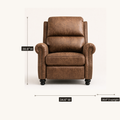 Dimensions | drawn overall dimensions for the recliner: 39.8 inch height, 34.6 inch width, and 36.6 inch upright depth