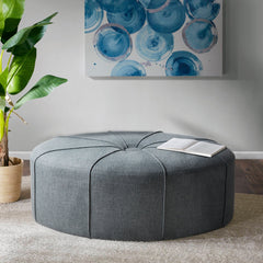 Room | The Tessmar Sorvagur Tufted Cocktail Ottoman in a styled room