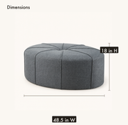 Dimensions | dimension diagram showing 48.5 inch overall width and 18 inch overall height