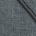 Texture | extreme macro of the blue-gray woven upholstery and dark corded piping