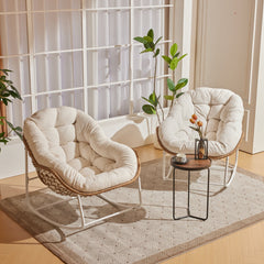 Angle | Three-quarter view of the Tessmar Storadimun Metal Rocking Chair