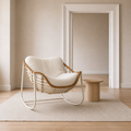 In-scale room | rocking chair beside a full-height doorway for size reference