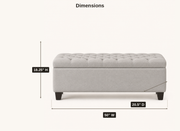 Dimensions | drawn overall callouts for 18.25 inches high, 50 inches wide, and 20.5 inches deep over the studio front