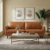 Tessmar Svetac Flared Arm Faux Leather Sofa