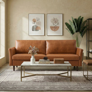 Tessmar Svetac Flared Arm Faux Leather Sofa