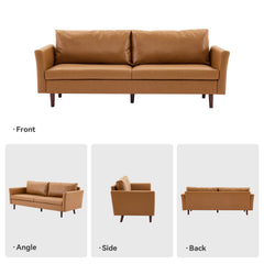Front | Straight-on view of the Tessmar Svetac Flared Arm Faux Leather Sofa