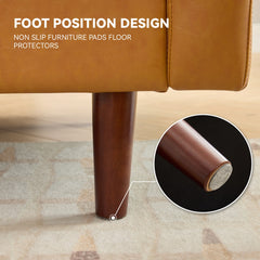 Detail | Close view of the Tessmar Svetac Flared Arm Faux Leather Sofa
