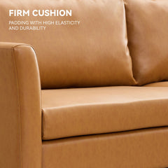 Detail | Close view of the Tessmar Svetac Flared Arm Faux Leather Sofa