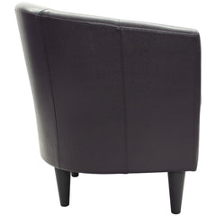 Side | Side view of the Tessmar Sydrugota Faux Leather Barrel Chair