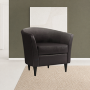 Tessmar Sydrugota Faux Leather Barrel Chair