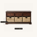 Dimensions | front view of storage bench with 12.2 inch cubby width and 4.7 inch cubby height callouts
