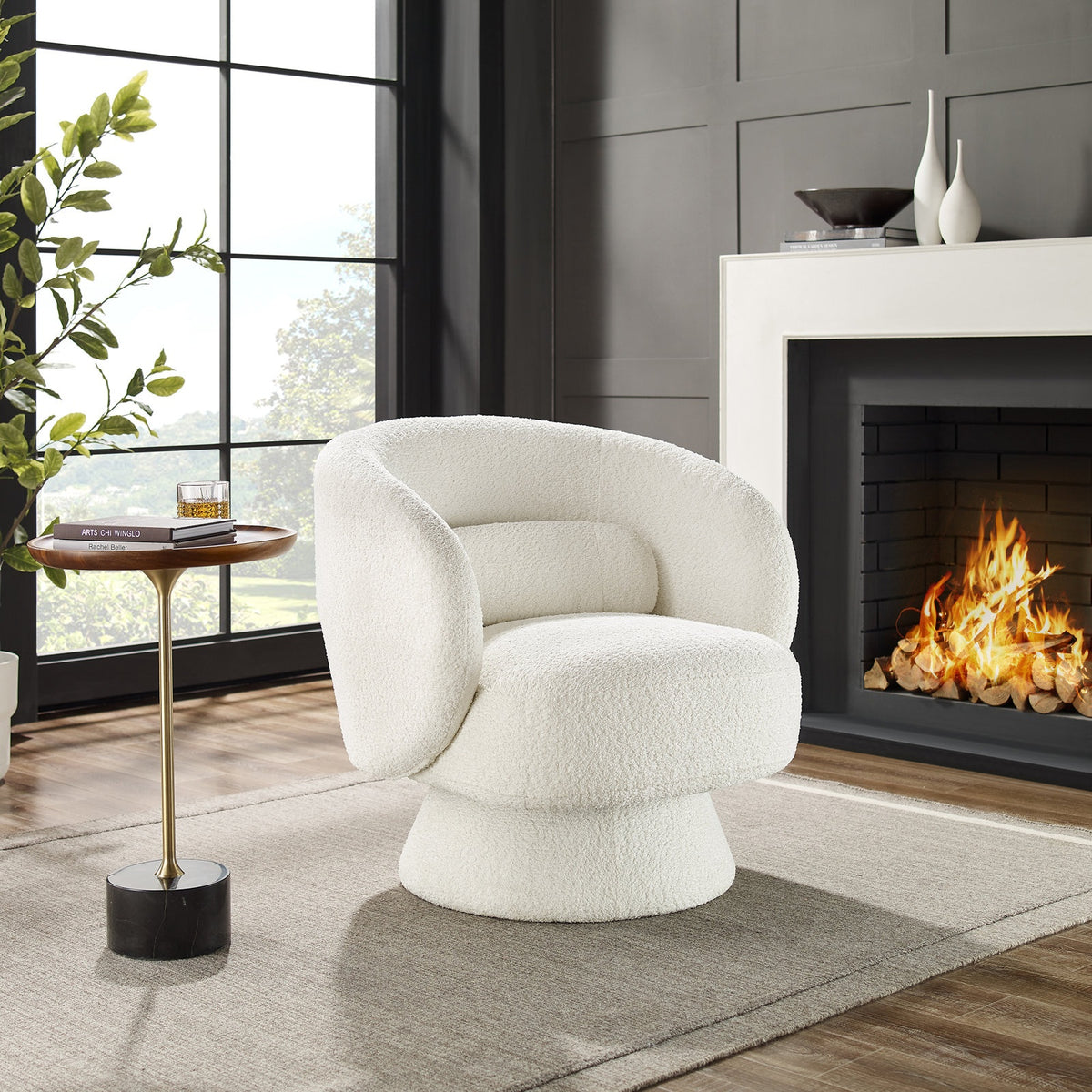 Tessmar Trollanes Upholstered Swivel Chair
