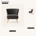 Seat dimensions | Front and side views with 22 in seat width, 18 in seat height, and 20.5 in seat depth