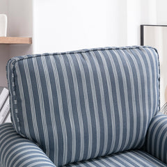 Detail | Close view of the Tessmar Vikarbyrgi Striped Swivel Chair Set