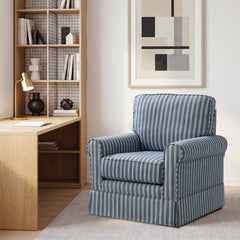 Angle | Three-quarter view of the Tessmar Vikarbyrgi Striped Swivel Chair Set