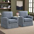 Tessmar Vikarbyrgi Striped Swivel Chair in a restyled supplier room | Pipeline B room-shell edit 1